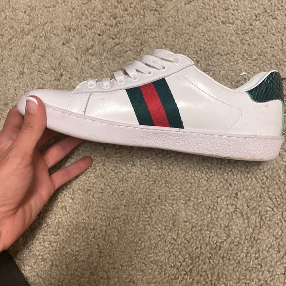 Gucci stud web leather shoes, authentic, worn twice. Original $730 Saks. Size 39 - Picture 2 of 8